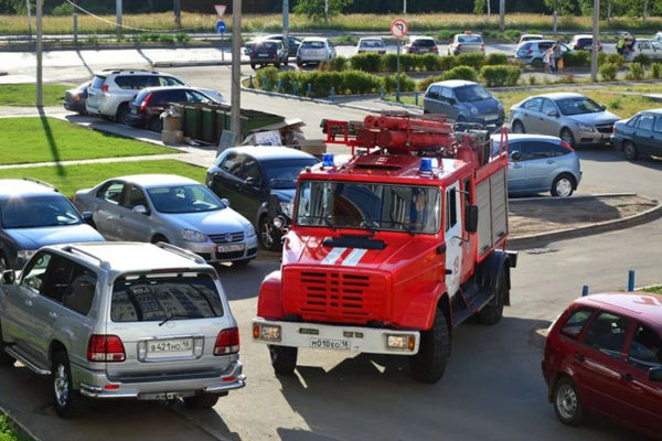 Дежурство пожарной машины