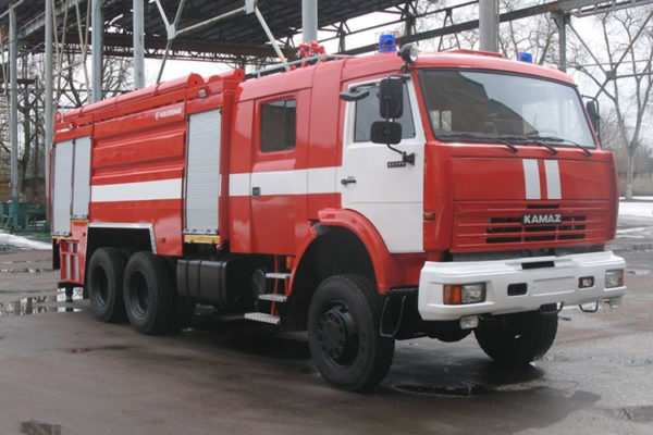 Пожарный камаз кран